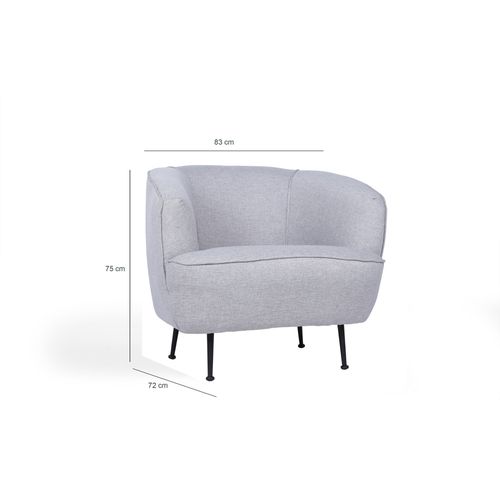 Atelier Del Sofa Fotelja wing PICCOLI siva, Piccoli (Bony) - Linen slika 9