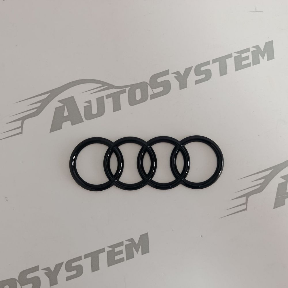 PLASTIČNA OZNAKA AUDI CRNA 18,2x6,3cm (SAMOLJEPLJIVA) slika 1