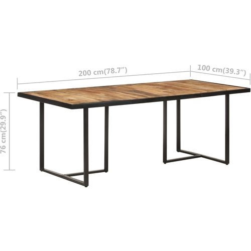 Blagovaonski stol 200 cm od grubog drva manga slika 7