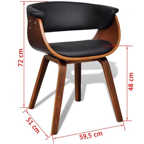 Blagovaonske stolice 4 kom od zaobljenog drva i umjetne kože slika 1