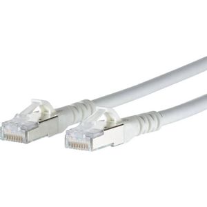 Metz Connect 1308451088-E RJ45 mrežni kabel, Patch kabel cat 6a S/FTP 1.00 m bijela sa zaštitom za nosić 1 St.