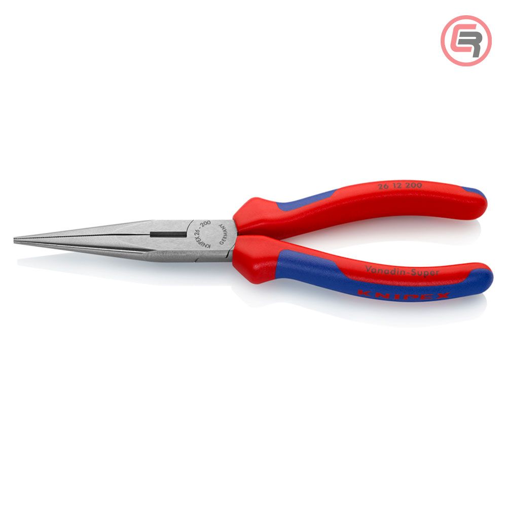 Knipex Kliješta Poluokrugla Špicasta Ravna 200mm – 26 12 200 slika 1