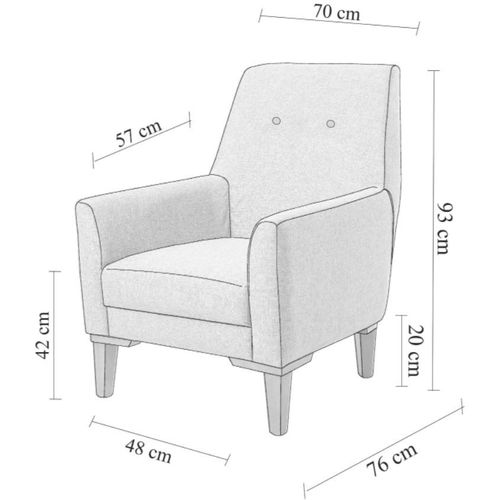 Balera Wing - Cream Cream Wing Chair slika 6