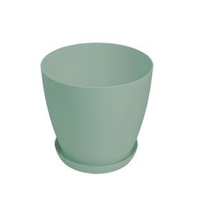 Saksija Lux 14 cm sa podmetačem zelena