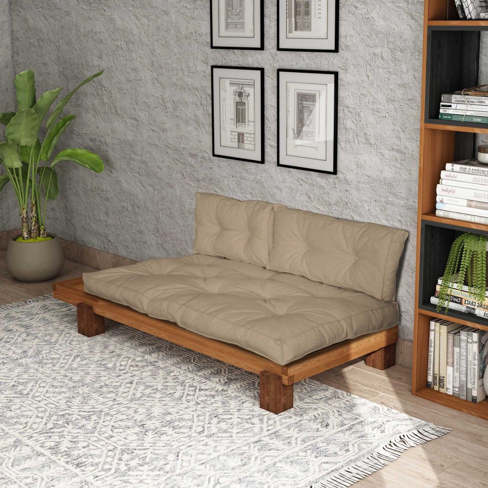 Lounger CPT8311-200, boje teak i kamel slika 3