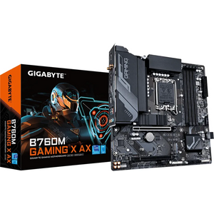 GIGABYTE B760M GAMING X AX, DDR5, SATA3, USB3.2Gen2, DP, 2.5GbE, WiFi 6E, LGA1700 mATX