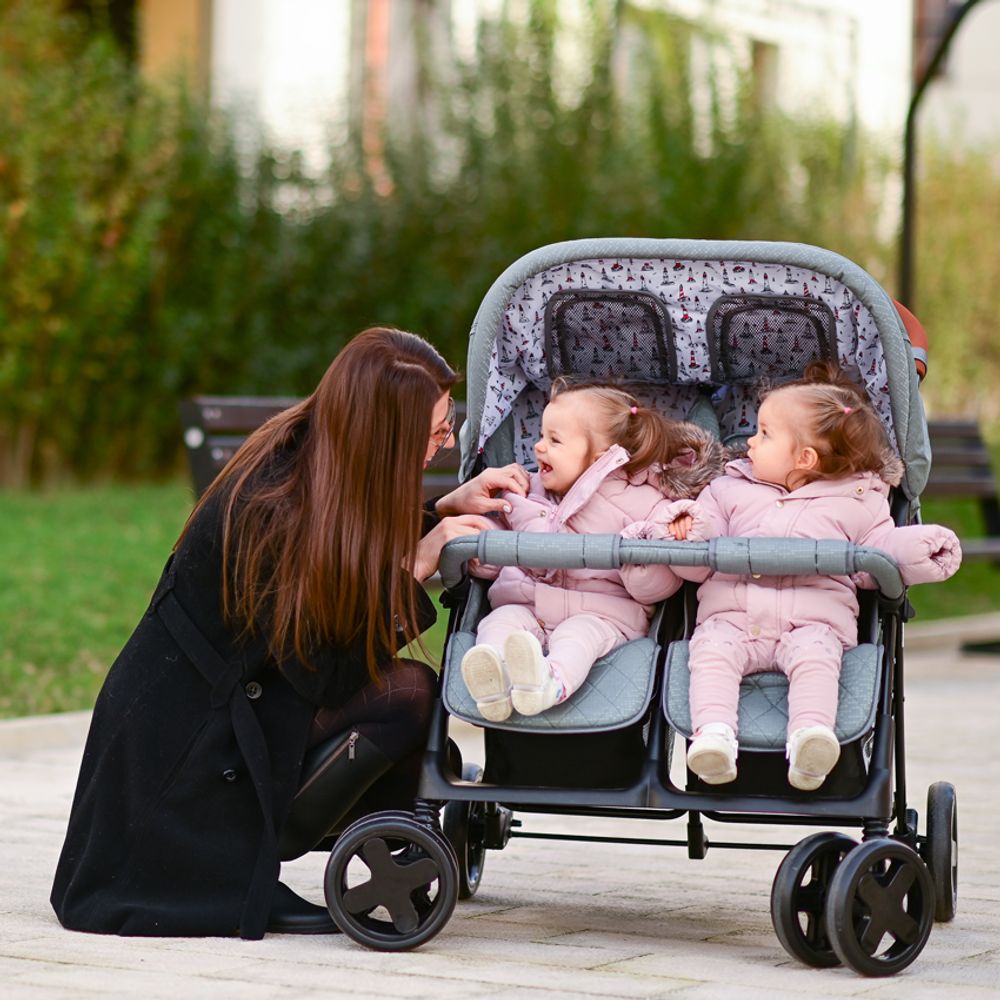 Lorelli Kolica za blizance Twin, Cool Grey slika 8