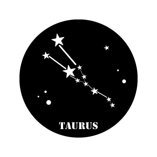 Wallity Metalna zidna dekoracija, Taurus Horoscope - Black slika 2