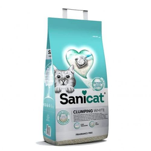 Sanicat Posip Za Mačke Clumping White 8 L slika 1