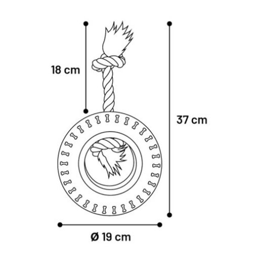 GUMI IGRAČA ZA PSA TYRE CRNA fi19cm slika 2