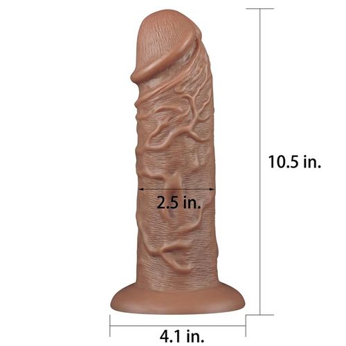 Lovetoy King-Sized realistični dildo 26,5cm, smeđa slika 9