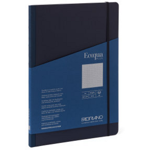 FABRIANO notes Ecoqua plus pocket šiven s platnenim rubom 9x14 90g 80l na točkice blue 19149004 slika 1