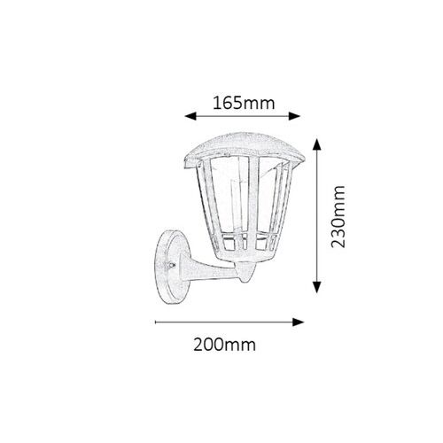 Rabalux Sorrento spoljna zidna lampa LED8W crna IP44 Spoljna rasveta slika 5