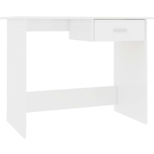 Radni stol visoki sjaj bijeli 100 x 50 x 76 cm od iverice slika 2