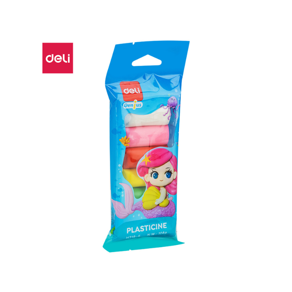 PLASTELIN 108G - 6 BOJA DEZEN SIRENA slika 1