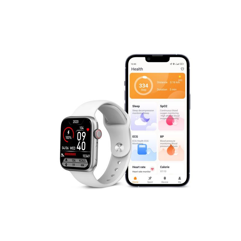 KSIX, smartwatch Urban 4 mini, TFT 1,74” zaslon, 3 dana aut., IP68, bijeli image