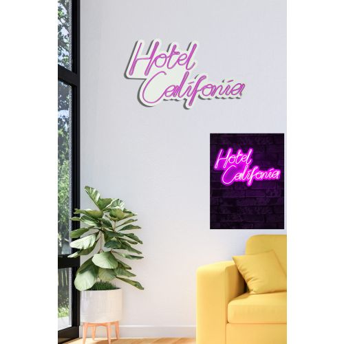 Wallity Ukrasna plastična LED rasvjeta, Hotel California - Pink slika 3