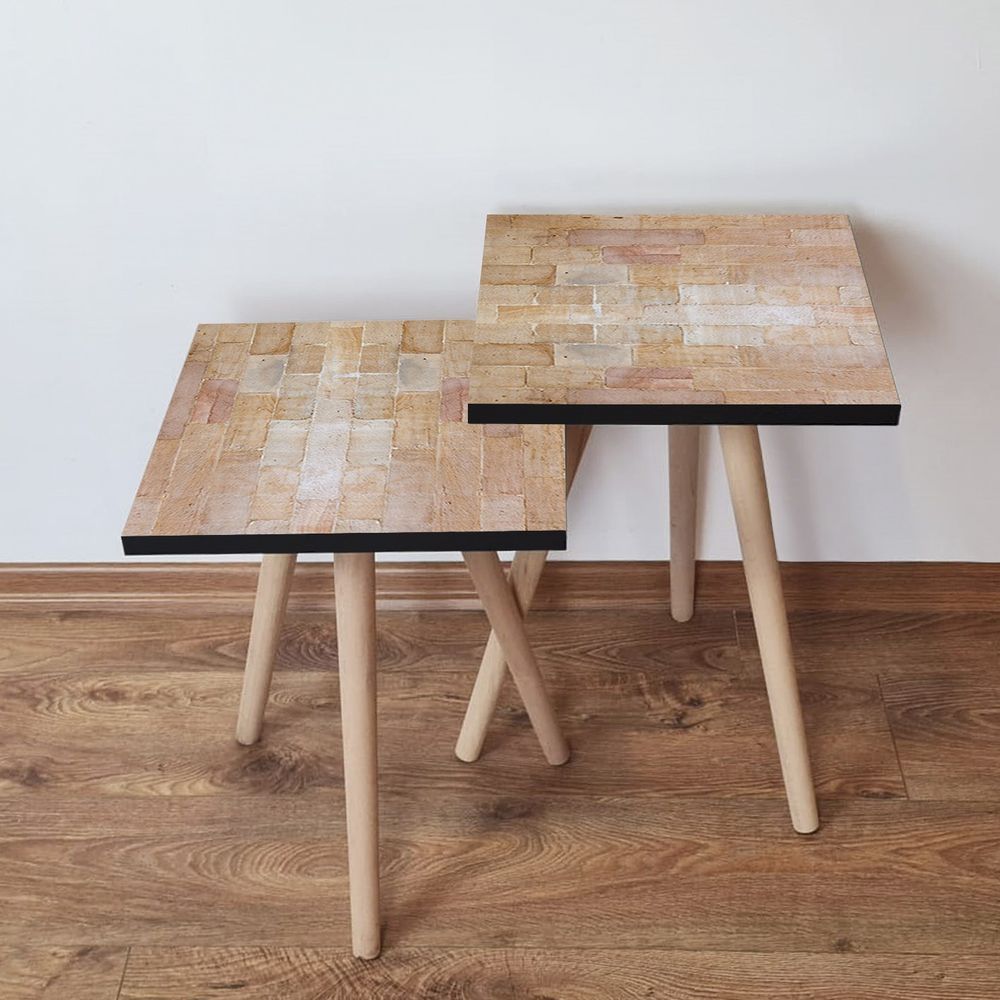 Nesting stolovi 2Shp223 - (2 komada) - boje: bež, bijela slika 1