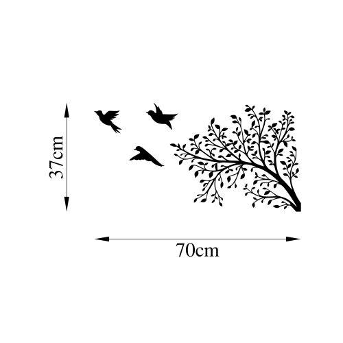 Wallity Metalna zidna dekoracija, Birds From The Branch - 496 slika 5