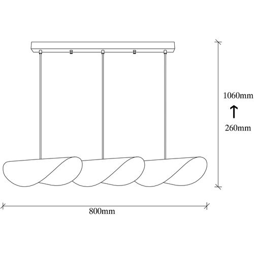 Opviq Vislica SIVANI 3 bijelo- zlatno, metal, 80 x 17 cm, visina 106 cm, dimenzija sjenila 30 x 17 x 10 cm, 3 x E27 40 W, Sivani - MR - 965 slika 5