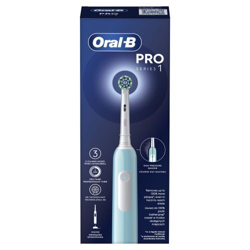 Oral-B električna četkica PRO 1 CARIBBEAN BLUE CROS ACTION slika 2