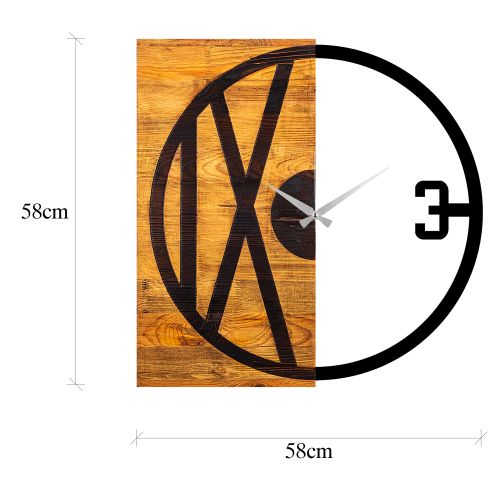 Wallity Ukrasni drveni zidni sat, Wooden Clock 24 slika 7