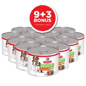 HSP PUPPY &amp; MOTHER MOUSSE PILETINA KONZERVA 200g PAK 12 kom 9+3 kom BONUS