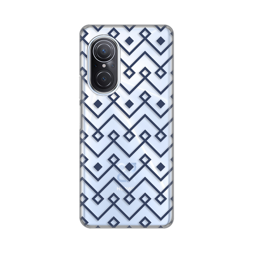 Torbica Silikonska Print Skin za Huawei Nova 9 SE Blue cubes slika 1