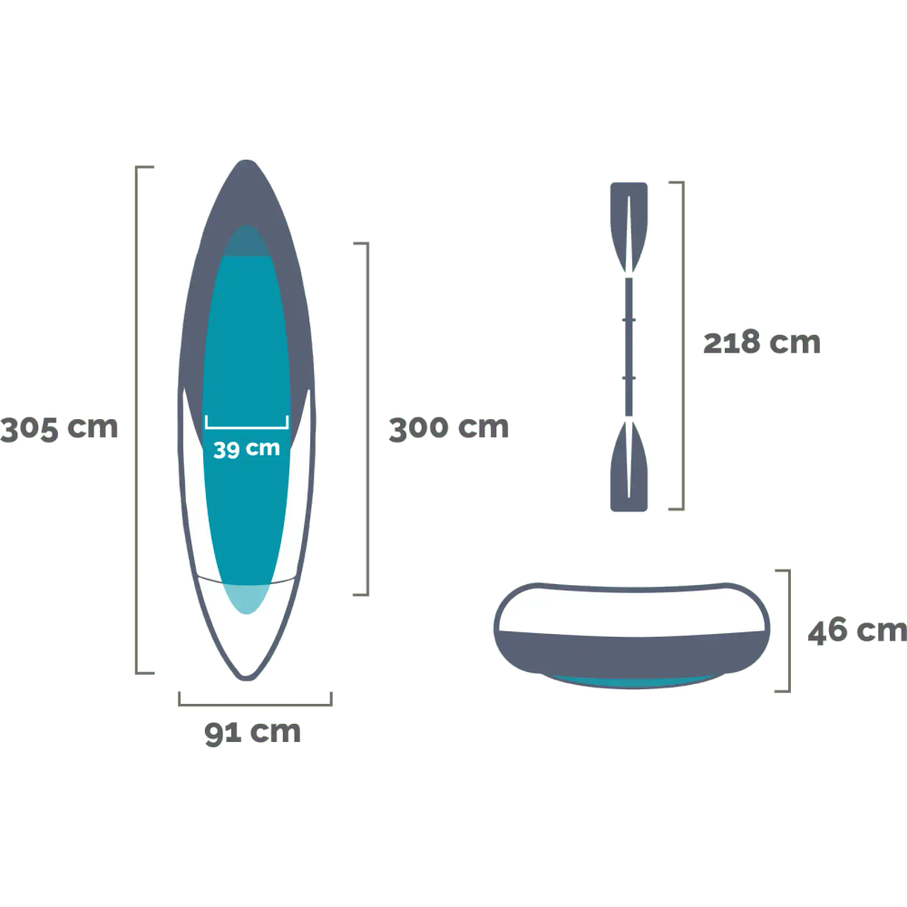 Intex kajak Excursion Pro K1 Kayak 305x91x46cm 68303NP slika 12