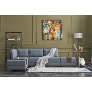 Fly Left - Blue Blue Corner Sofa-Bed