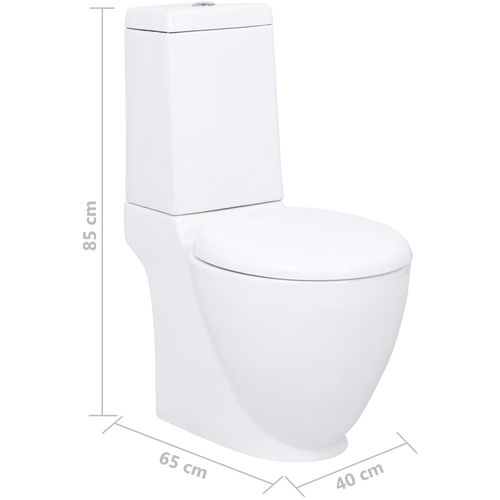 Keramička toaletna školjka sa stražnjim protokom vode bijela slika 28