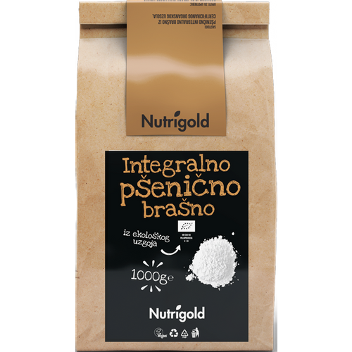 Nutrigold Pšenično brašno Integralno - Organsko 1000g  slika 1