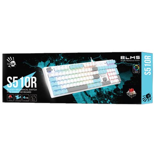 A4-S510R A4Tech Bloody MEHANICKA Gejmerska tastatura black, USB, US layout Fire Black / BLMS Red slika 2