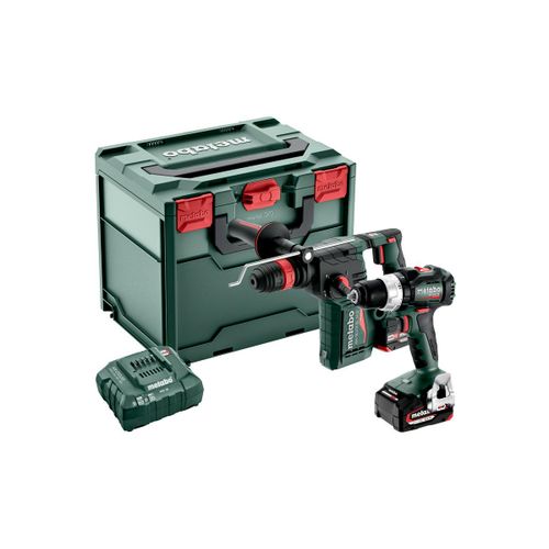 Metabo kombinirani set 18V 2.4.8 (BS 18 LT BL + KH 18 LTX BL 24 QUICK) s 2x5,2Ah baterijama i MetaBOX slika 1