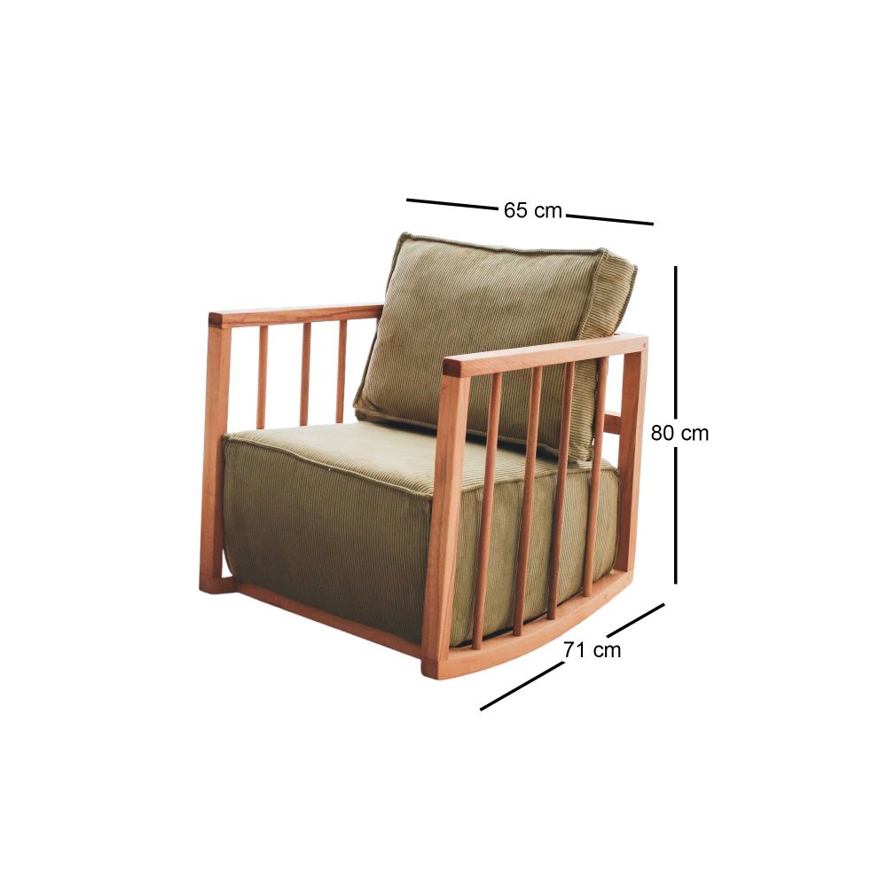Sallanan - Khaki Wing Chair slika 4