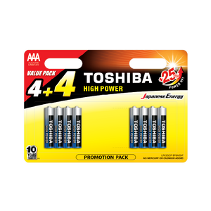 Toshiba alkalne baterije LR03 AAA 4+4 komada