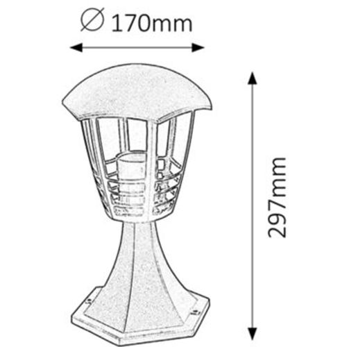 Rabalux Marseille spoljna podna lampa E27 60W IP44 crna Spoljna rasveta slika 2