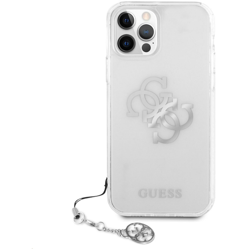 Maska Guess Hc PC 4G Metal Charm za iPhone 12 Pro Max 6.7 srebrna (GUHCP12LKS4GSI) slika 1