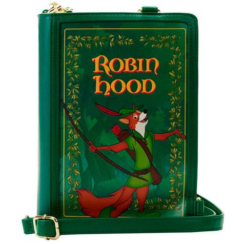 Loungefly Disney Robin Hood Book convertible crossbody bag slika 1
