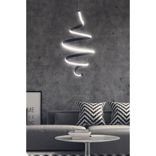 Niriss - Black, White Light Black Chandelier slika 1