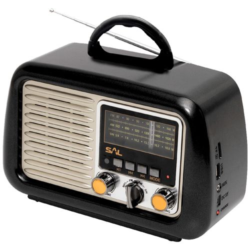 SAL Retro radio + BT bežični zvučnik, 4in1, FM, MP3, AUX - RRT 2B slika 1