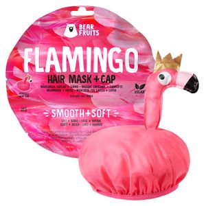 Bear Fruits, Flamingo Smooth Soft, Maska Za Kosu + Kapica Za Kosu S Plamencem, 20ml