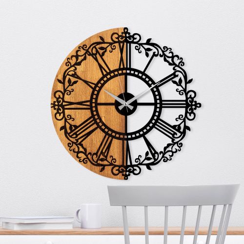 Wallity Ukrasni drveni zidni sat, Wooden Clock - 63 slika 1