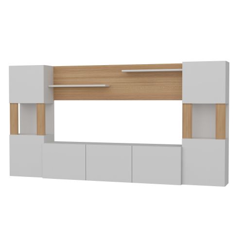 Woody Fashion TV jedinica, Lore - White, Teak slika 5