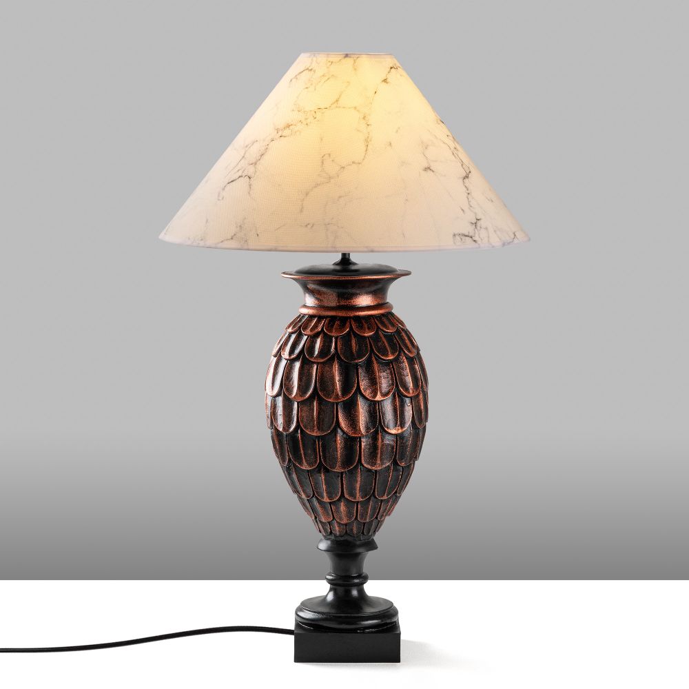 ELEGANZE-5302 Smeđa i Bijela Stolna Lampa slika 5