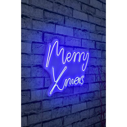 Wallity Ukrasna plastična LED rasvjeta, Merry Christmas - Blue slika 10