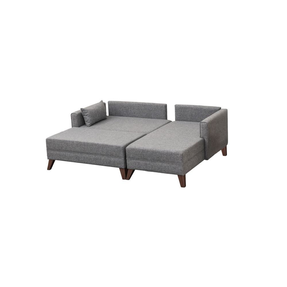 Ugaona Sofa Bella Desni Kut 2 Siva - Sofa-Krevet slika 11