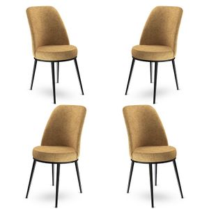 Set od 4 Bar Stolice Dexa - Cappuccino, Crna