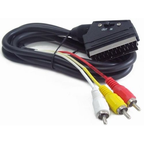 CCV-519-001 Gembird Bidirectional sa prekidacem RCA to SCART audio-video cable, 1.8 m slika 1