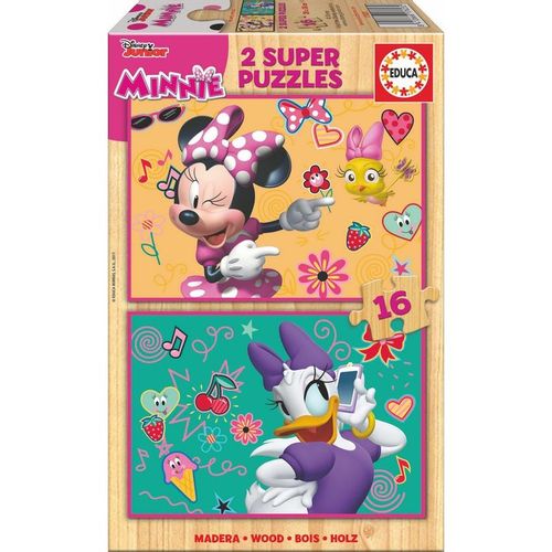 Drveni puzzle Disney Minnie i Sretni Pomoćnici 2x16 komada slika 1